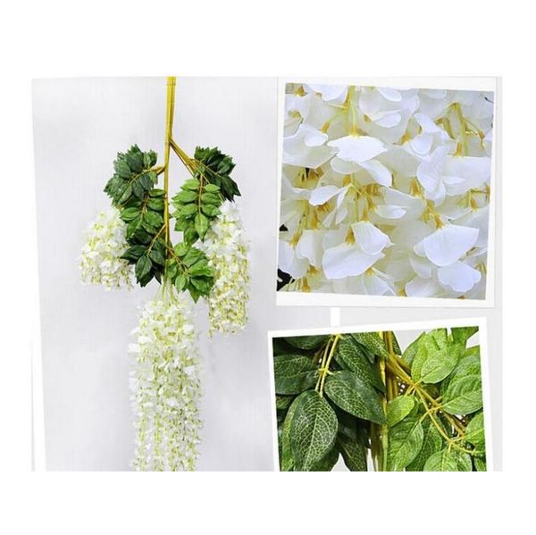 

7 colors elegant artificial silk flower wisteria flower vine rattan for home garden party wedding decoration 75cm an bbyhug bde_luck