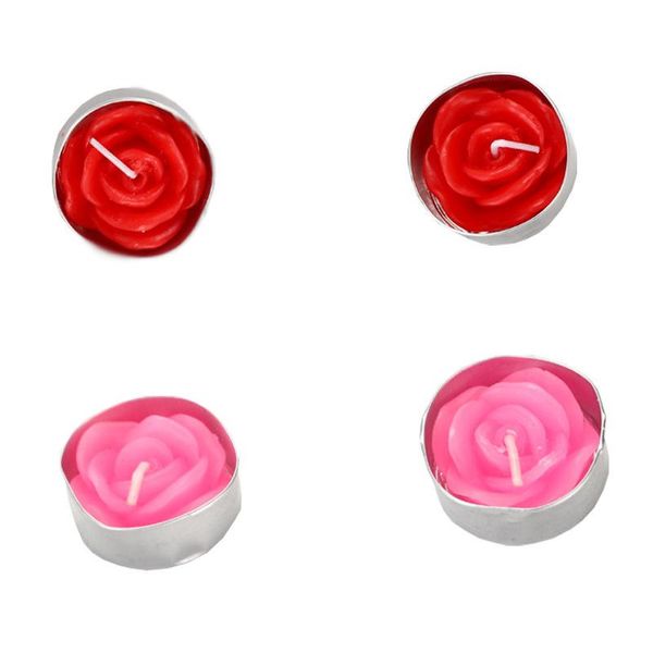 

12шт набор розовая свеча ароматерапия бездымные свечи tealight для брачных предложений украшения свадьба поставляет акции jllygg