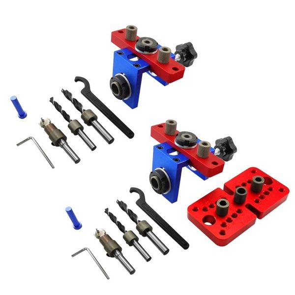 

3 in 1 woodworking pocket hole drill guide locator auxiliary positioning puncher