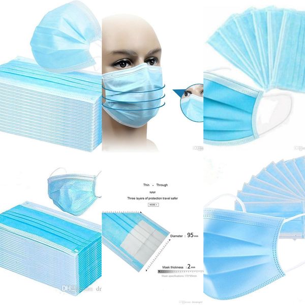 

nonwoven shipprofession mask dhl disposable pm2.5 3-ply elastic mouth soft breathable fac3so0 ohfa