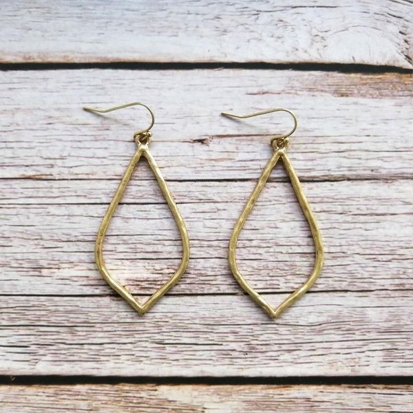 

dangle & chandelier zwpon hammered gold teardrop earrings for women vintage statement jewelry wholesale1, Silver