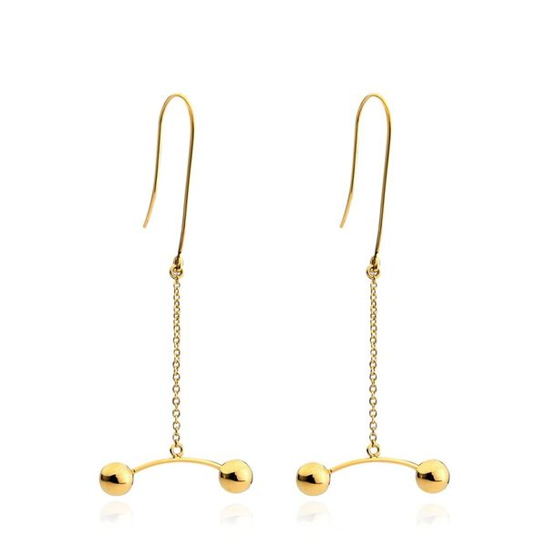 

varole simple chain metal beads drop dangle earrings gold color earings long drop earrings for women jewelry brincos grandes