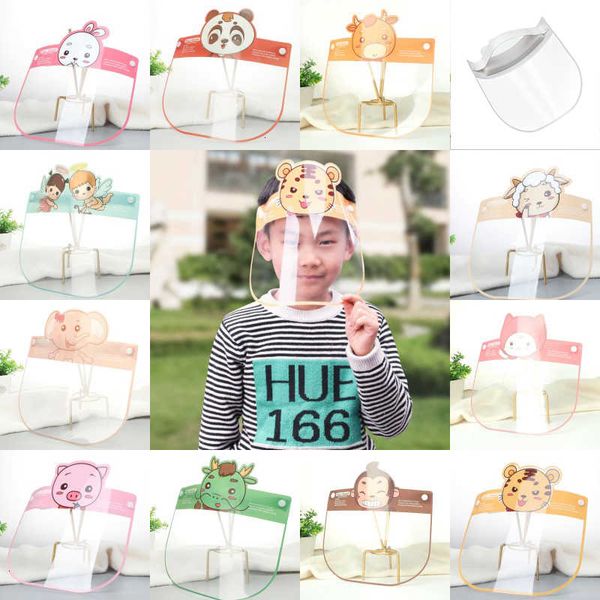 

transparent full children cartoon kids face shield for face protective mask reusable safety anti-fog