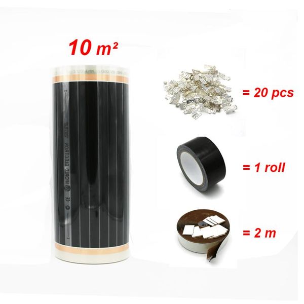 

20m 12.5m 10m electric heating film floor ceiling in wall carbon heating foil