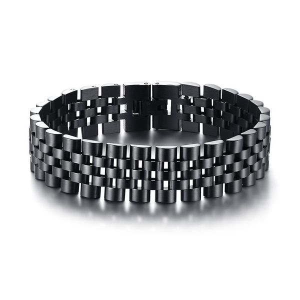 

vnox 15.5mm men's bold chain bracelet polished stainless steel heavy chunky punk watch link wristband cool statement bangle wmthlf, Golden;silver