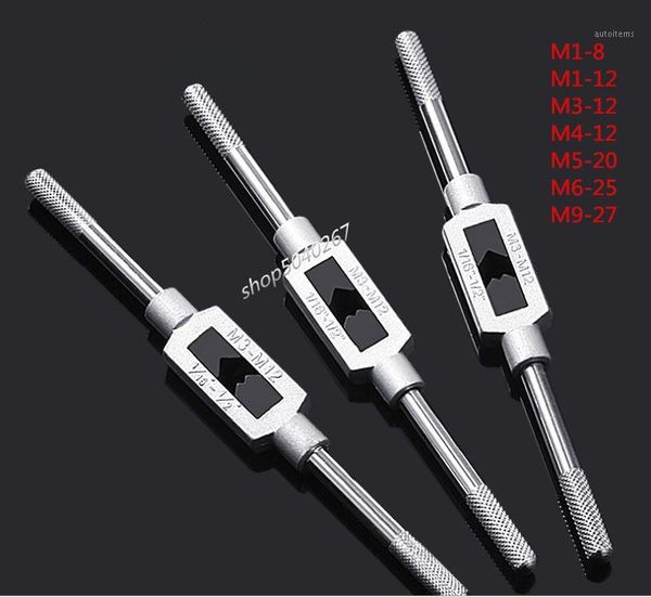 

1pc adjustable tap wrench m1-8/m1-12/m3-12/m4-12/m5-20/m6-25 alloy steel straight tap wrench tapping tools1