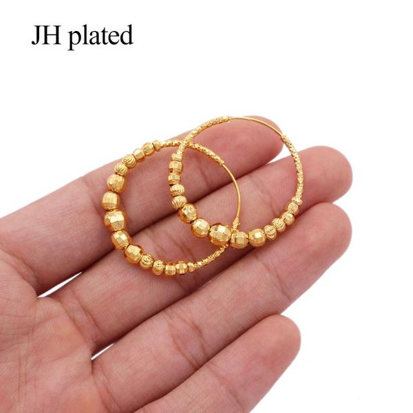 

wholesaleearings 24k gold color big round hoop earrings pircing gold earrings piercings accesories for women/girls ornament jewelry gifts, Golden;silver