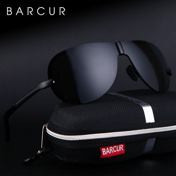 

barcur glass stainless steel polarized driving sunglasses oculos male eyewear accessories for men