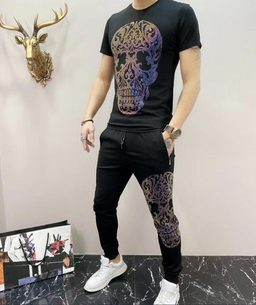 

new 2020 drill mark design male casual hoodie short sleeve suit a77k, Gray