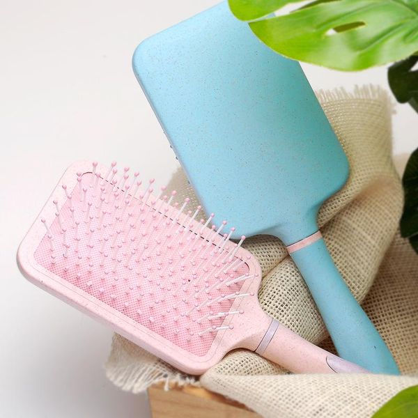 

airbag wheat straw hair detangler comb.ins-style massage hairbrush,haircare the scalp,reduce hair loss maintain hair modelling wmtusn, Silver
