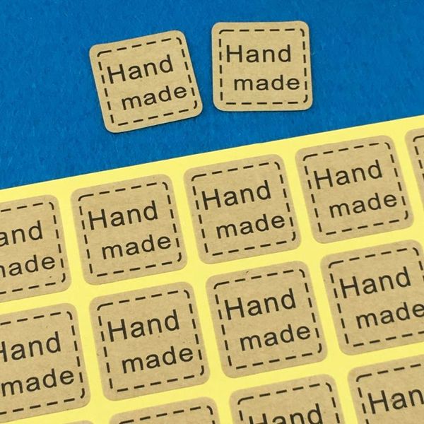 

gift wrap 2.5*2.5cm handmade label vintage stickers kraft sticker diy hand made for cake baking sealing hang tag