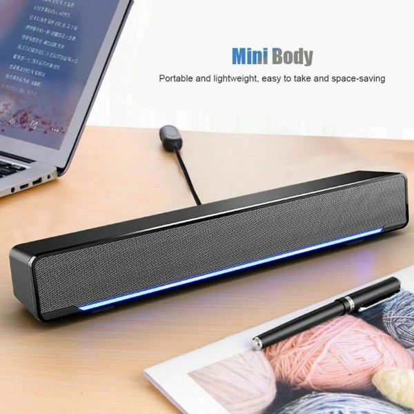 

mini speakers usb tv sound bar wired and wireless bluetooth 5.0 home audio 4d subwoofer surround soundbar aux 3.5mm for pc theater speaker1