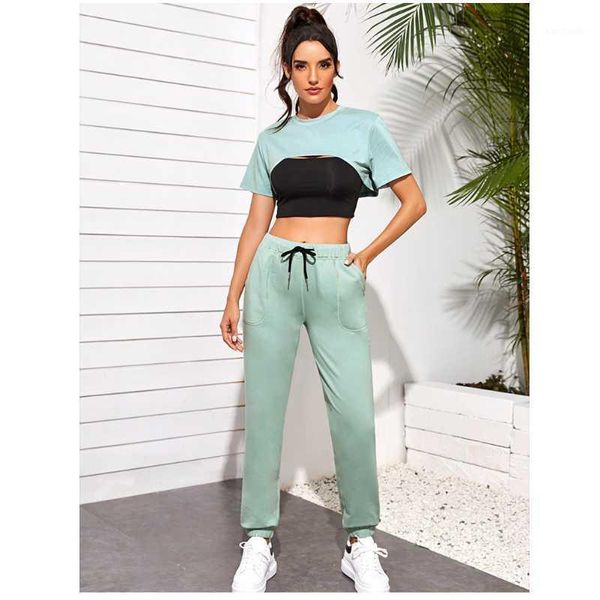 

yoga outfits women's mint green loose legged mountaineering casual pants running harem wear fitness lantern1, White;red