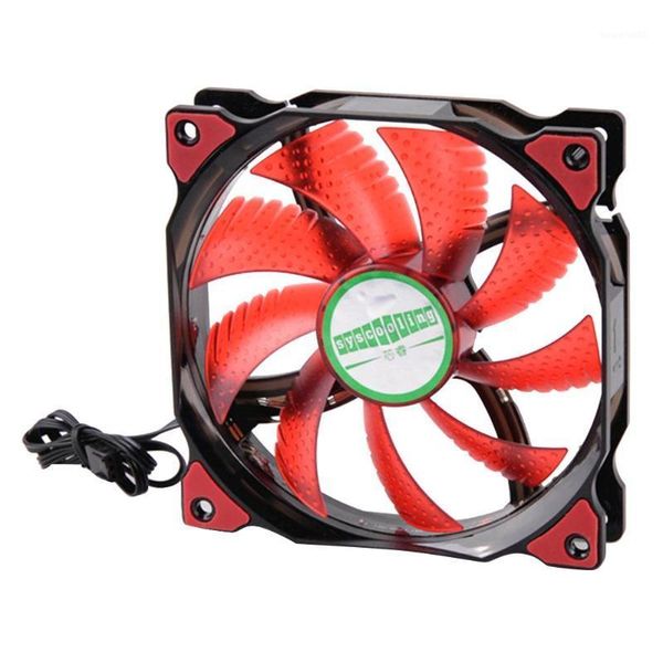 

ultra silent pc box cooler fan practical portability 120mm 4-led lights 12v computer case cooling fan water-cooled fittings1