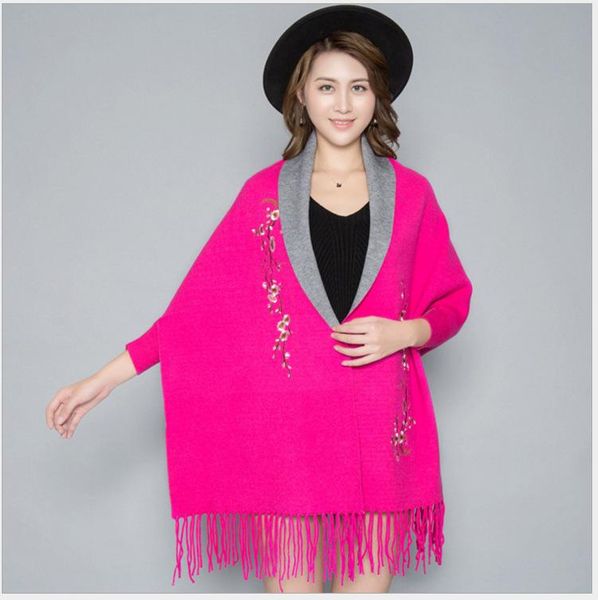 

scarves artificial cashmere fashionable fringed shawl women's winter scarf double-sided warm cachecol feminino for ladies, Blue;gray