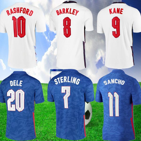 

2021 kane rashford mens soccer jerseys england sterling wilshere vardy home away football shirt sturridge lallana dele henderson uniforms, Black;yellow