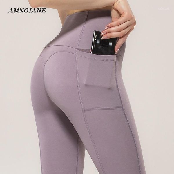 

yoga outfits seamless colorvalue leggings with pockets running gym joga pants women sweatpants fitness legging crz sport tights push up1, White;red