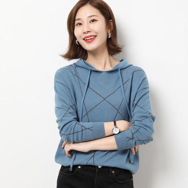 

masigoch fashion 100% merino wool hooded sweater women1, White;black