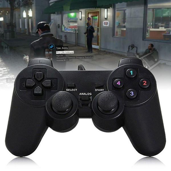 

1pc usb wired gamepad joystick single/double vibration joypad game controller handle for pc lapcomputer1