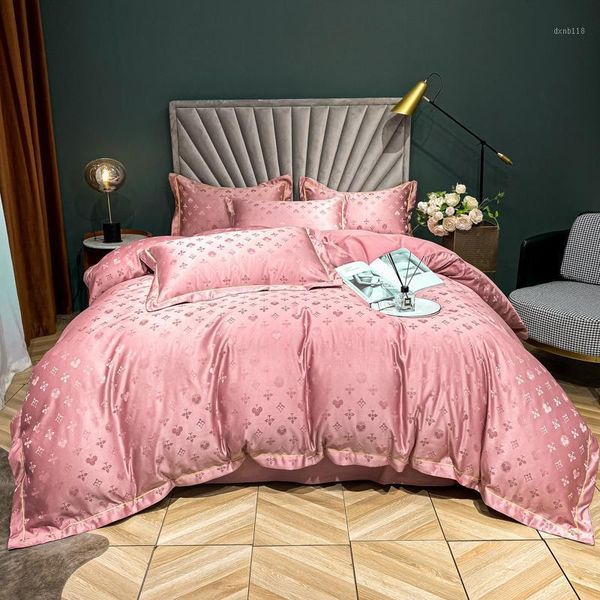 

european luxury duvet cover set jacquard bedding sets for beds quilt cover and pillowcase with bed sheet bedclothes 4pcs1
