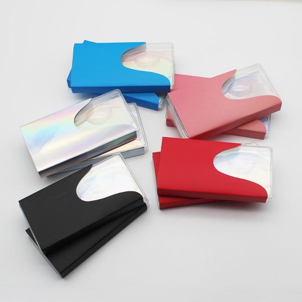 

false eyelashes damepapil custom logo empty lash packaging bulk wholesale clear rectangle shape box package with sleeve and trays