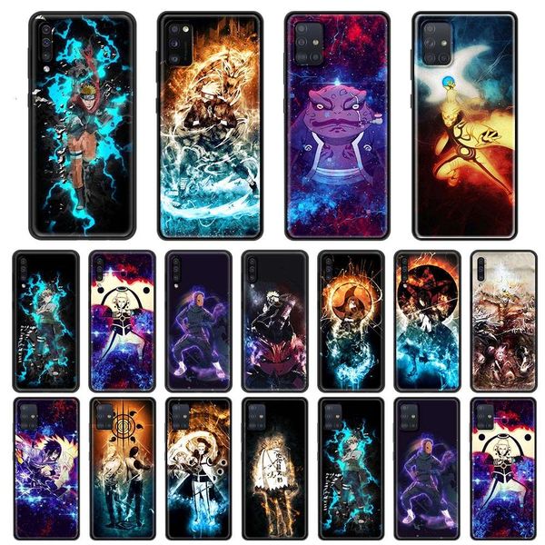 

samsung galaxy a50, a51, a70, a71, a10, a20, a30, a40, a11, a21s, a31, a41, tpu, black soft shell cartoon naruto