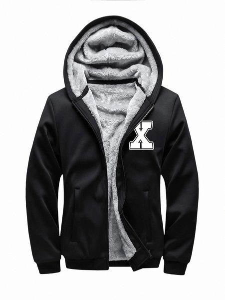 

men letter graphic zip-up hooded teddy lined jacket i7eu#, Black;brown