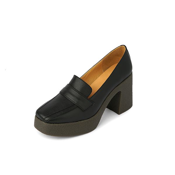 

woman 2021 new genuine natural ladies rubbing women's shoes female heels 1 fdri, Black