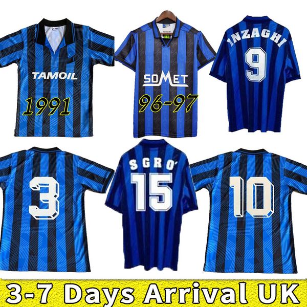 

retro 91 96 97 atalanta filippo inzaghi bergamasca soccer jersey bonacina sgro morfeo football shirt fortunato caniggia stromberg paulino, Black;yellow