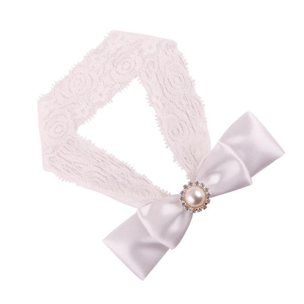 

горячие дети эластичные цветочные повязки девочки девочки kawaii bowknot сплошной цвет для младенческих малышей волос тюрбан детские головны, Slivery;white