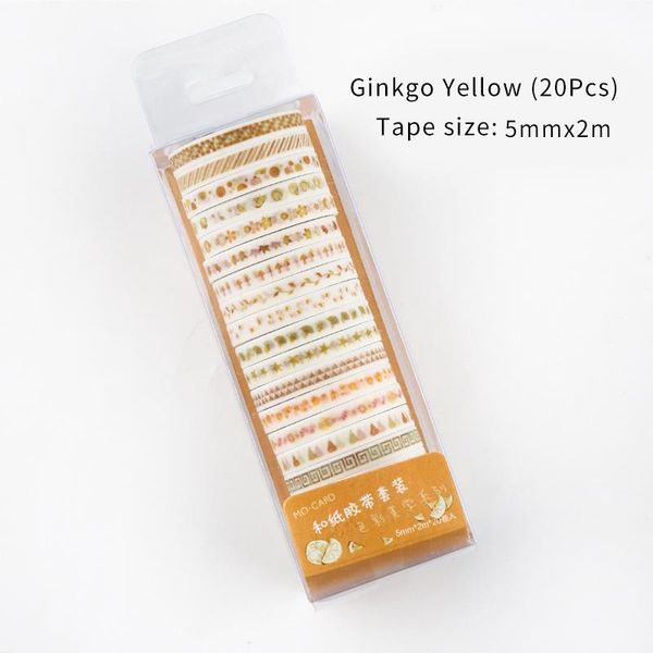 

20 volumes colorful solid washi tape set diy cute decoration scrapbooking planner masking tape adhesive tape label sticker wmttng