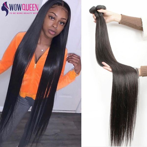 

t y 7straight hair bundles 30 inch bundles 8 - 40 inch wowqueen human hair weave bundles, Black