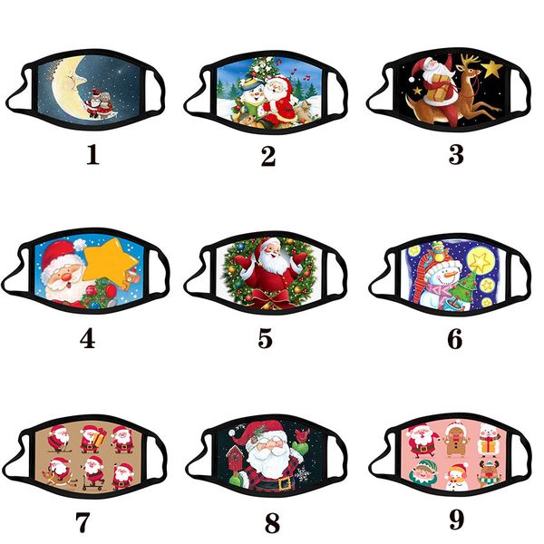 

ky3vcalico anti-fog washable cotton color christmas cartoon face mask party masks fashion design facemasks