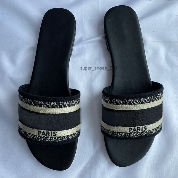 

fashionable joker women shoes loafers slipper flat outdoor beach slippers chaussures pour femmes shoes ladies household slipper, Black