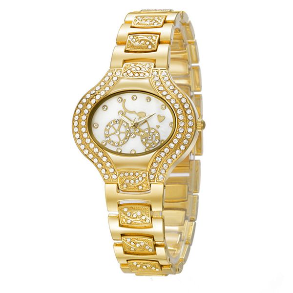 

women's watch, waterproof fashion trend student jewelry buckle quartz watch, Slivery;brown