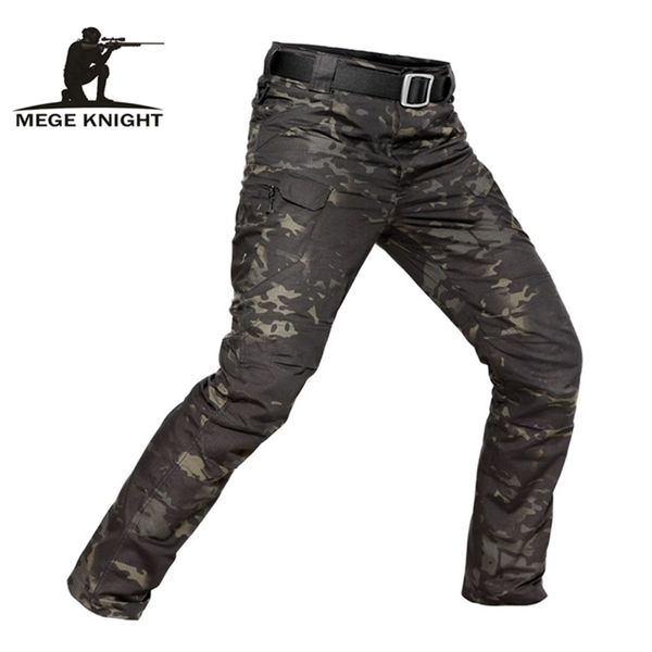 MEGE Brand Tactical Camouflage Military Casual Combat Cargo Pants Water Repellent Ripstop Pantaloni da uomo 5XL Primavera Autunno 201125
