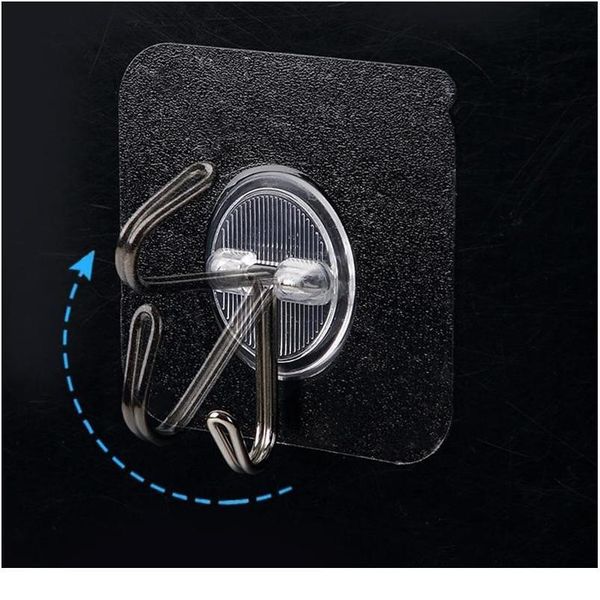 

double sided adhesive wall hooks transparent hooks on the wall self adhesive hook for kitchen bathroom suction cup suc bbyiwt
