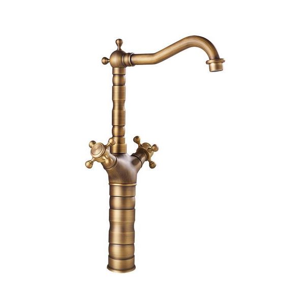 

two ceramics handles water filter faucet sink vintage brass kitchen bathroom faucet single hole water intake tap deck jllqmy