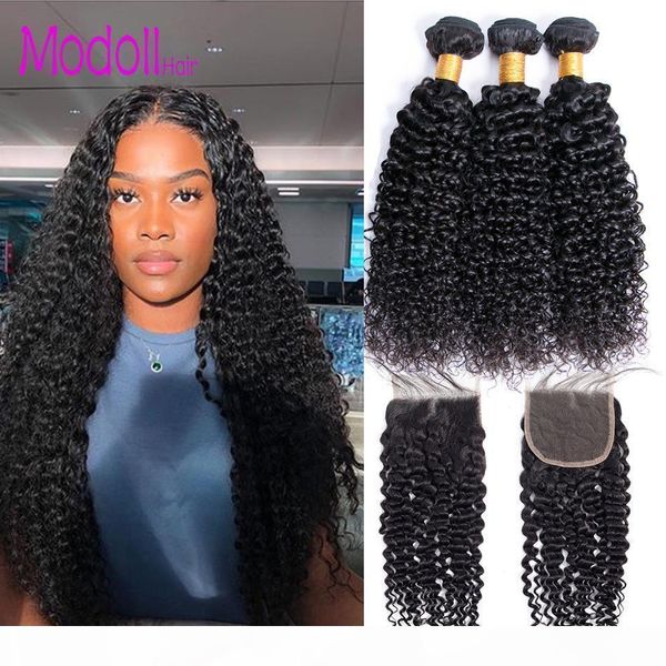 

brazilian kinky curly human hair bundles with closure curly remy human hair bundles with closure 3 4 bundles hair with closure, Black;brown