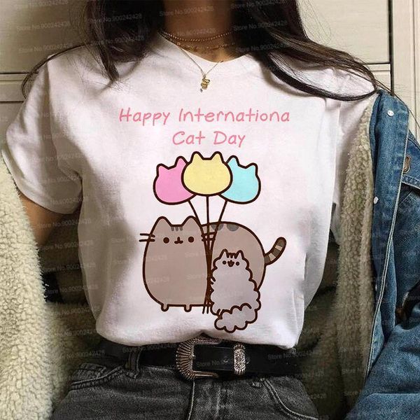 

cute i' busy kitten t shirt women harajuku tumblr grunge graphic cat t-shirt ulzzang casual cartoon cat streetwear korean, White