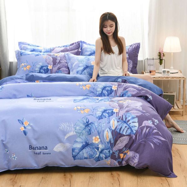 

special price pure cotton four piece set of new thickened all cotton sheet quilt cover three piece set of bedding