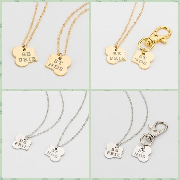 

dog bone charm necklace collar matching friendship friend keyring jewelry pet jewelry dog lover gift set, Silver