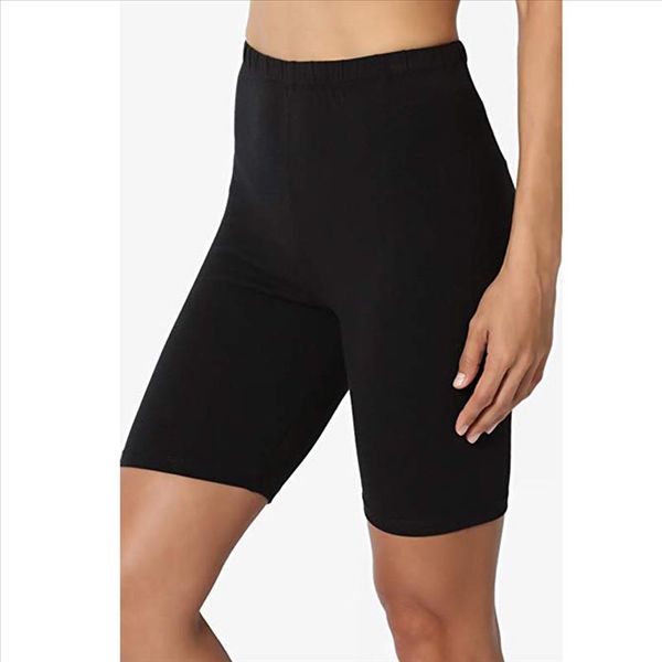 

women summer active biker shorts mid tight stretch sports shorts women high waist skinny spodenki damskie, White;black