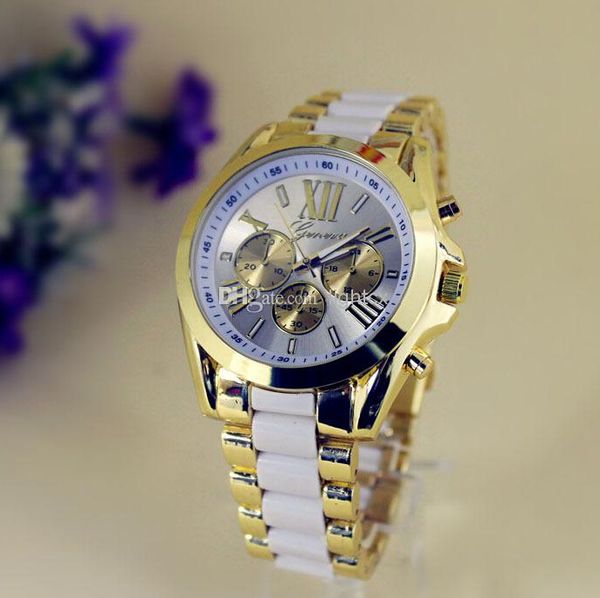 

roman numerals geneva watches luxury men stainless steel three eyes business mens wrist watch, Slivery;brown