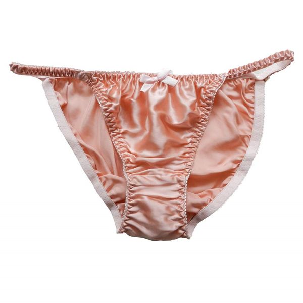 

s silk 100% string panties m l 8pcs wholesale women's bikinis xxl xl gnbai