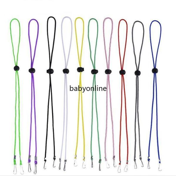 

mask lanyard adjustable hang rope safety face mask rest ear holder rope hang on neck string for mask anti-loss straps 10 color dhl ship