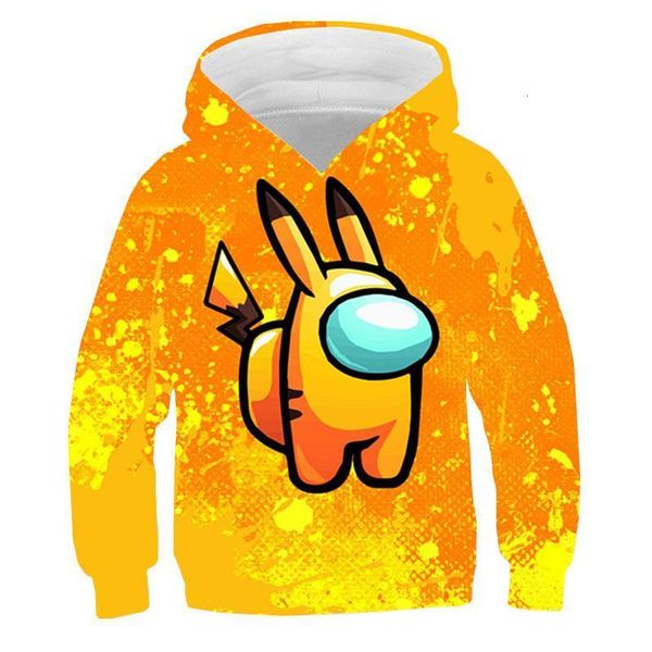 

2021 детские толстой толстовки среди нас 3d print hoodie fullshirts осень зима мода harajuku cousssuit мужчины женские пуловер толстовки, Black