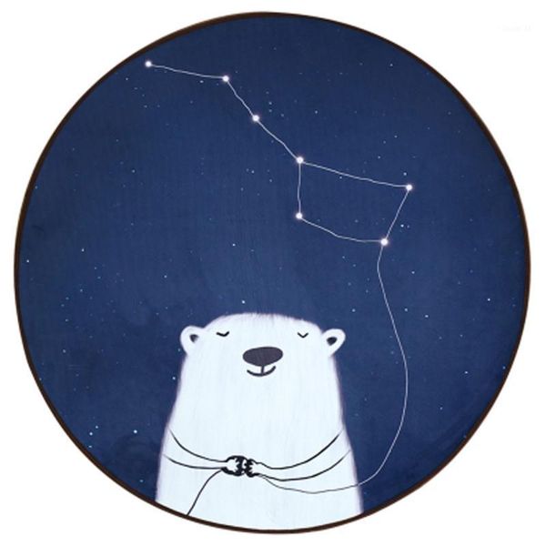 

modern european minimalist graceful vogue bear round non-slip mat rug cushion carpet for bathroom toilet living room floor home1