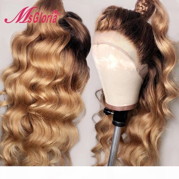 

honey blonde ombre парик человеческих волос 180 плотность 13x6 фронта шнурка человеческих волос парики для женщин бразильский remy сыпучие в, Black;brown