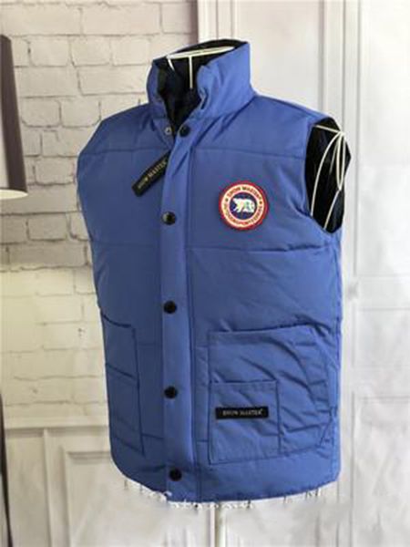 

fast shipping canada winter popular brands mens jacket vest luxury designer womens down vest down vest down jacket black and white, Black;white